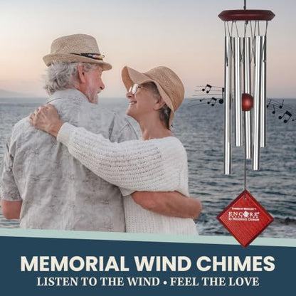 Woodstock Chimes Encore Collection, Chimes of Mercury, 14'' Silver Mercury Wind Chimes for Outdoor, Patio, Home or Garden Décor (DCS14)