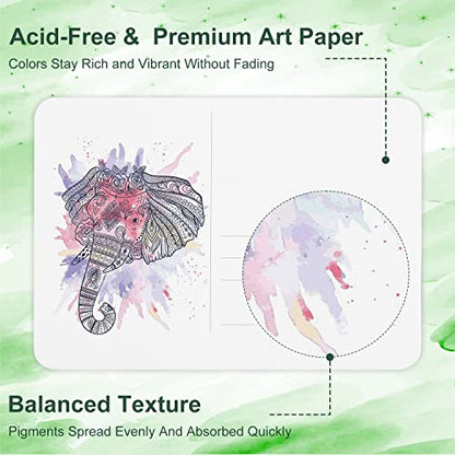 24pcs 4x6 Inch Watercolor Postcards, Blank Watercolor Cards 140lb Watercolor Paper Cards Art Supplies for Christmas Thanksgiving Invitation Card Greeting Card DIY