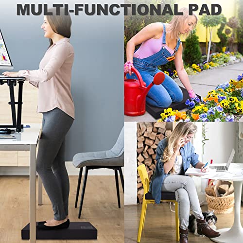 Foam Balance Pad,5BILLION Stability Pad for Physical Therapy,Non-Slip Exercise Balance Pad for Balance workouts,Yoga Knee Pad for Gym Fitness Stretching Pilate - size: Black-XL