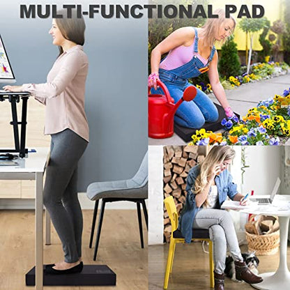 Foam Balance Pad,5BILLION Stability Pad for Physical Therapy,Non-Slip Exercise Balance Pad for Balance workouts,Yoga Knee Pad for Gym Fitness Stretching Pilate - size: Black-XL