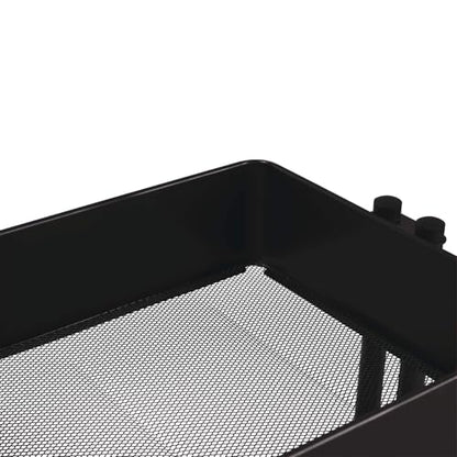 Simply Tidy Lexington Black 3-Tier Metal Rolling Cart - Multi-Functional Storage Cart for Home, Office, and Kitchen - 1 Pack