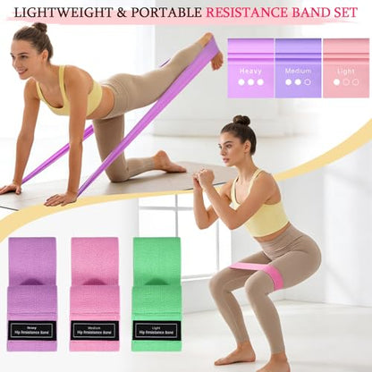 Pilates Essentials Kit for Women 15 Pcs Pilates Equipment for Home Workouts with Yoga Circle Ball Ring, 5 Resistance Bands,Pedal Puller Resistance Band,Anti Slip Socks for Starter Set