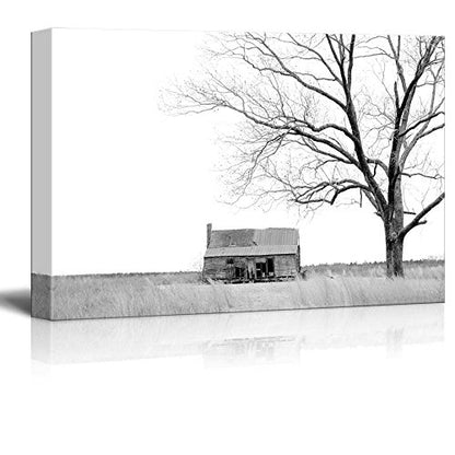 Canvas Prints Wall Art - Abandoned Farmhouse in Rural South Carolina - 12" x 18" - color: Farmhouse, size: 18"L x 12"W