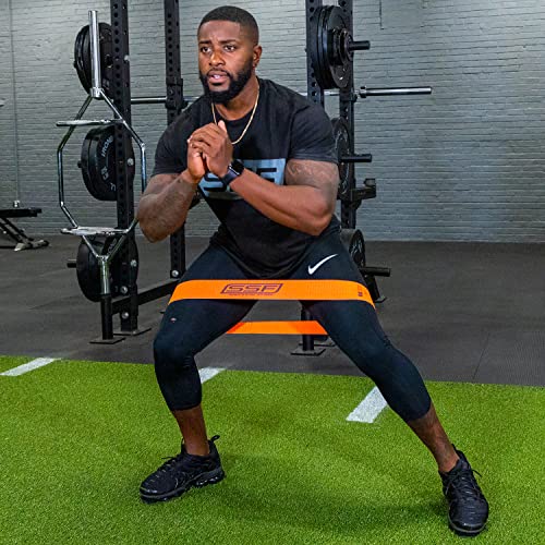 Serious Steel Fitness 패브릭 미니 루프 미끄럼 방지 저항 밴드 세트 | 워밍업, 물리 치료, 둔근 훈련, 속도 및 민첩성 운동 밴드 - color: 멀티 컬러 세트