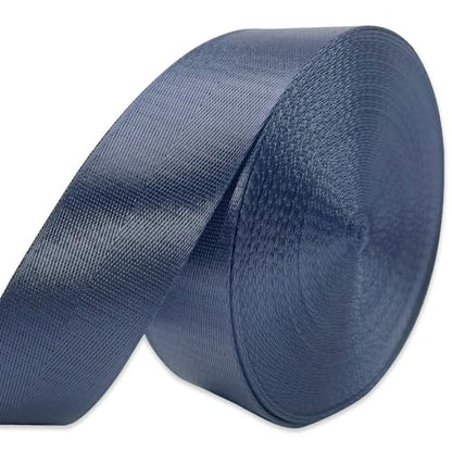 1 1/2" Navy Blue Nylon Webbing 12yds for Bag Straps Crafts - color: Navy Blue