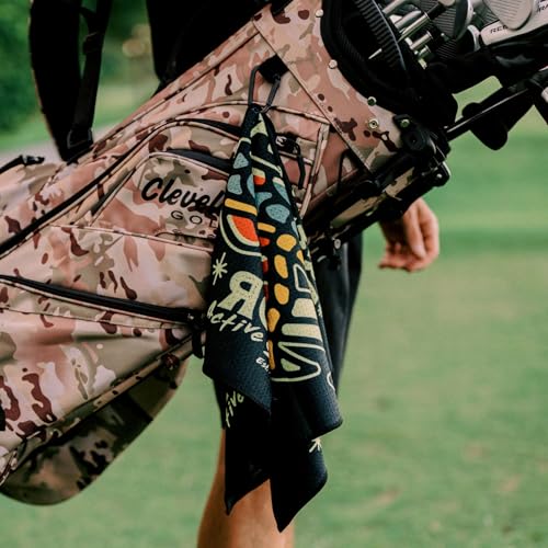 RokFit Gym & Golf Towel – Multi-Use, Quick-Dry, Durable Utility Towel with Bold Graphic and Carabiner Clip (Rise Stronger, Strike of Fate) - color: Rise Stronger With Every Strike of Fate