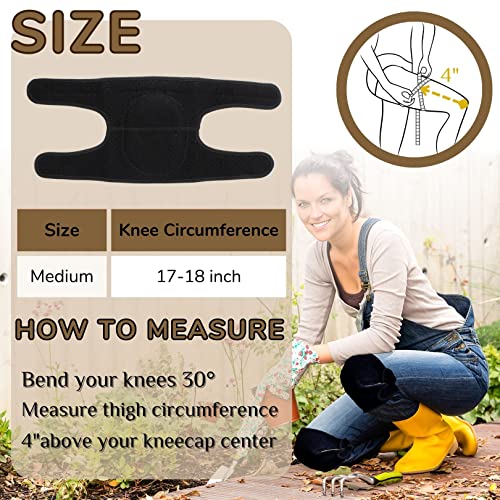 Knee Pads with Thick Foam Adjustable Non-Slip Knee Pads for Work Garden Cleaning Flooring Yard Dance Yoga Construction Collision Avoidance Kneeling Sleevedd for Men