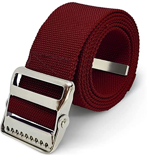 LiftAid Transfer and Gait Belt 60 Inch with Metal Buckle and Loop - Walking, Standing and Transfer Assist Aid for Seniors, Elderly Patients, Caregiver, Nurse, Therapist (Burgundy) - color: Burgundy