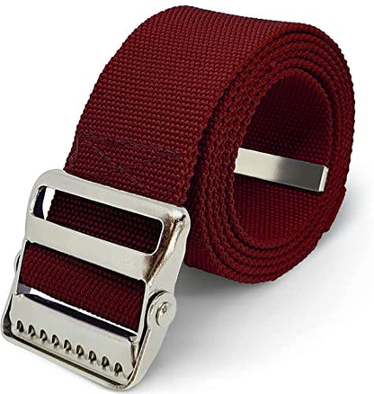 LiftAid Transfer and Gait Belt 60 Inch with Metal Buckle and Loop - Walking, Standing and Transfer Assist Aid for Seniors, Elderly Patients, Caregiver, Nurse, Therapist (Burgundy) - color: Burgundy