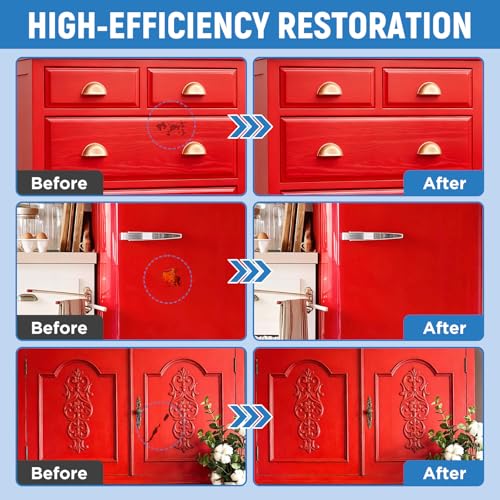 Red Touch Up Paint High-Gloss Apple Red Multi Surface Acrylic Touch Up Paint Pen Scratch Repair for Metal,Wall,Cabinets,Appliances,Wood,Door,Furniture,Enamel 1.5 Fl Oz - color: Red - 1.5 oz