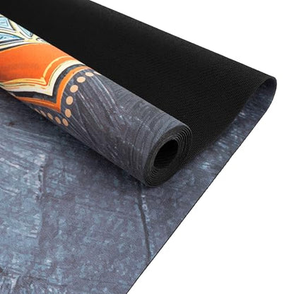 Yvonne Breeze Travel Yoga Mat – 1/16" (1.5mm) Thin, Lightweight, Foldable & Non-Slip – Natural Rubber & Suede – Portable & Eco-Friendly for Hot Yoga, Pilates & Fitness + Free Carrying Strap