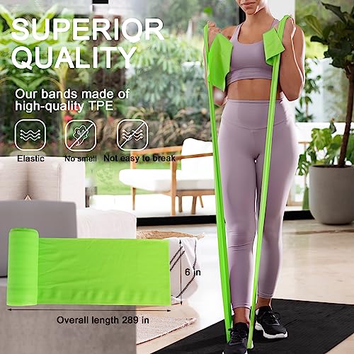 8-Yard Latex-Free Resistance Band Roll for Physical Therapy and Exercise - color: Green - Medium