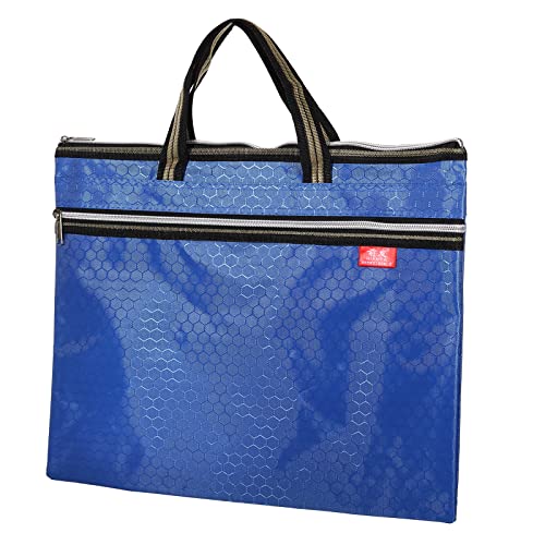 PATIKIL Waterproof Zipper File Bag, Documents Storage Zip Pouch, Blue | 11x14inch Bag Books Tools for Office Travel - color: Blue
