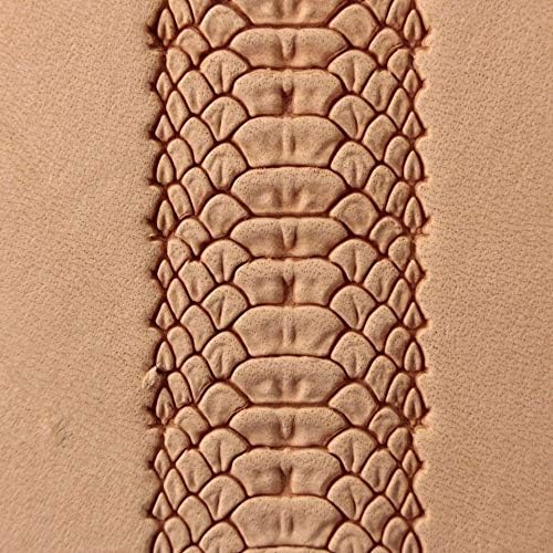 DandS ltd Snake Leather Stamp Tool, Professional Steel Craft Tool for Leatherworking, Embossing, Carving & Stamping Leather Projects, Belts Wallets & DIY Projects Compatible with Mallet #395 - color: Snake skin 0.7" x 0.7"