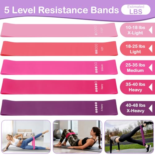 Hoedia Pilates Kit for Women, Pilates Equipment Ring and Ball Set - color: Purple