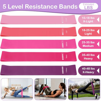 Hoedia Pilates Kit for Women, Pilates Equipment Ring and Ball Set - color: Purple