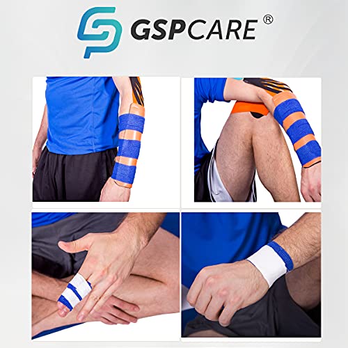 Self Adherent Cohesive Wrap Bandages 2 Inches (Black, 6 Count) - color: Black, size: 6 Count (Pack of 1)