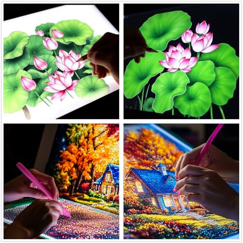 A3 LED (16.7''x 12.7'') Light Pad for Diamond Art, USB Powered 3 Brightness Levels with Clips & Diamond Art Painting DIY Kits, Accessories for Tracing, Drawing, Sketching, Animation - size: A3 (Light Pad)