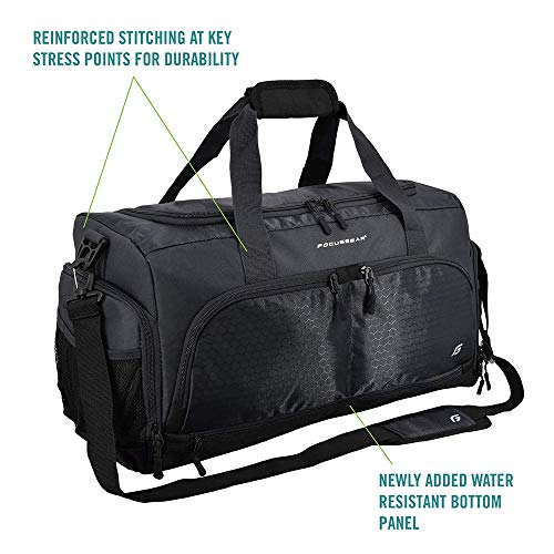 Ultimate Gym Bag 2.0: The Durable Crowdsource Designed Duffel Bag with 10 Optimal Compartments Including Water Resistant Pouch - color: Black, size: Small (15")