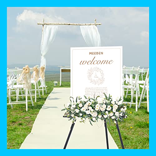 MEEDEN Wooden Easel Stand for Display: Black Wood Tripod for Wedding Sign | Wedding Decor Holder for Paintings Welcome Sign Pictures - color: Black