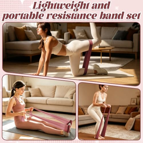 19 PCS Pilates Kit, Sand White/ Red Brown Pilates Sets with Yoga Block - color: red brown