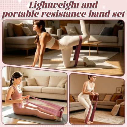 19 PCS Pilates Kit, Sand White/ Red Brown Pilates Sets with Yoga Block - color: red brown
