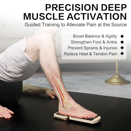 Ankle Balance Board System | Foot & Ankle Strengthener with 120-Page PT Guide, Resistance Band & Bag | Plantar Fasciitis Relief & Achilles Recovery Tool