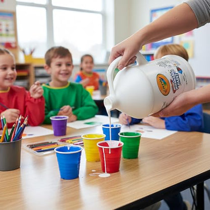 Crayola Washable Paint, White – 1 Gallon Non-Toxic Kids’ Paint for School Projects, Classroom Art & Crafts - color: White