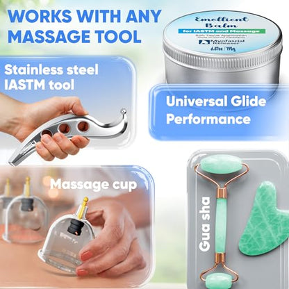 Myofascial Releaser Emollient Balm for Gua Sha Tools, Muscle Scraper Tool - color: 195g