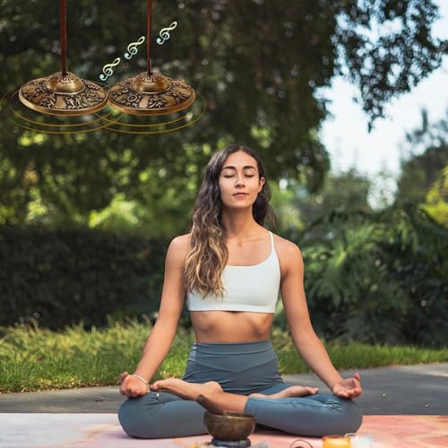 Tibetan Tingsha Cymbals Meditation Chime Bells (8 Lucky Symbols) - color: 8 Lucky Symbols