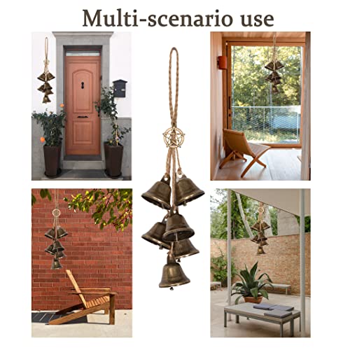 2 Pieces Witch Bells Protection for Door Knob Hanger Wind Chimes Witchy Things Clear Negative Energy Witch Bells Set Witchcraft Supplies (2pcs Classic Style)
