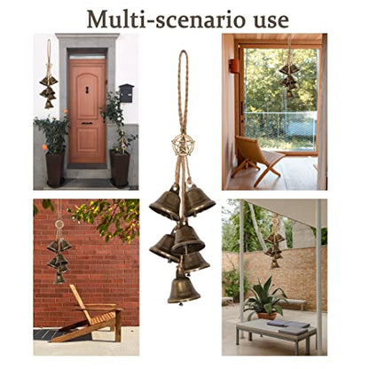 2 Pieces Witch Bells Protection for Door Knob Hanger Wind Chimes Witchy Things Clear Negative Energy Witch Bells Set Witchcraft Supplies (2pcs Classic Style)