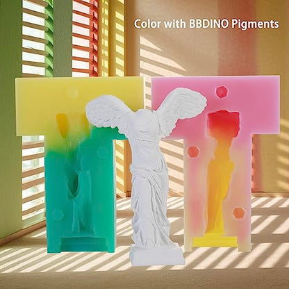 BBDINO Silicone Mold Making Kit, Mold Making Silicone 20A Translucent 4.4 lbs, Liquid Silicone for Mold Making 1:1 by Volume, Ideal for Casting Resin, Soap, Plaster, Wax Silicone Molds | 1A:1B Mixing -Self Degassing -4 Hrs Quick Cure -Flexible & Firm Well