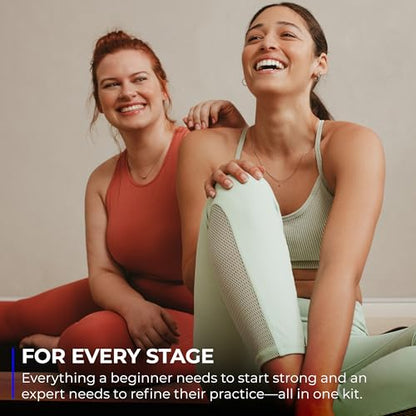 6 Pack Deluxe Studio Exercise Starter Kit - color: Black, size: 6 Piece 5mm Yoga Starter Kit