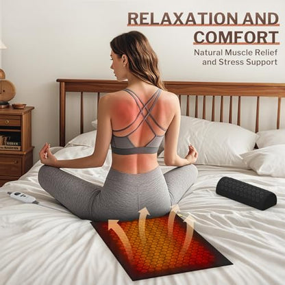 HOMLYNS Heated Acupressure Mat, 6 Heat Levels, 2-Hour Auto-Off