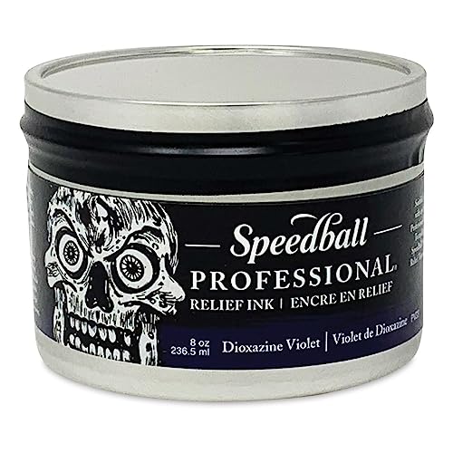 Speedball Professional Relief Ink Dioxazine Violet 8OZ - color: Dioxazine Violet, size: 8 fl oz