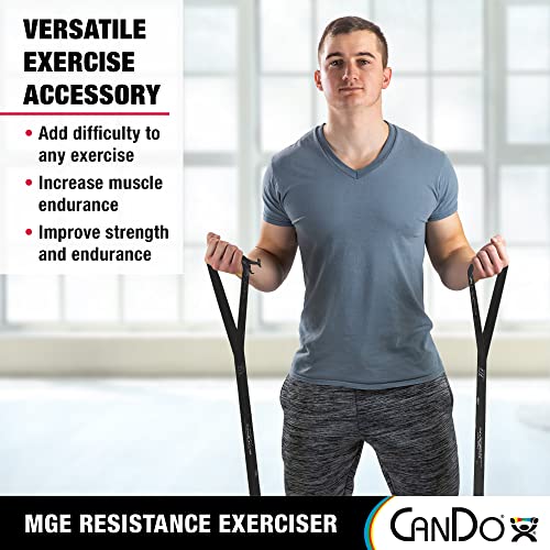 CanDo Multi-Grip 6 Foot Exercise Resistance Band with Hand/Foot Loops for Total Body Workouts, Training, Rehab, Stretching and Therapy - style: X-Heavy