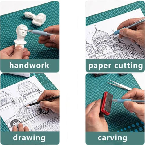 Corey-z Cutting Mat 2 Pack, 14x13 Large Mat & 8.7x5.9 Self Healing Small Mat for Sewing, Quilting, Scrapbooking, Arts and Crafts, Rotary Cutter Compatible