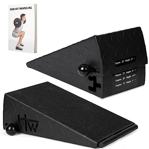 Squat Wedge Height Adjustable Slant Board for Heel Elevated Squats Calf Stretcher Block Enhance Mobility And Strength Performance - color: B: Black-Metal-5Heights