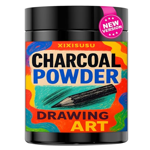 Charcoal Powder for Drawing - Fine Art Charcoal's for Sketching, Shading & Blending - Professional Charcoal Art Supplies for Artists (8 Ounces)