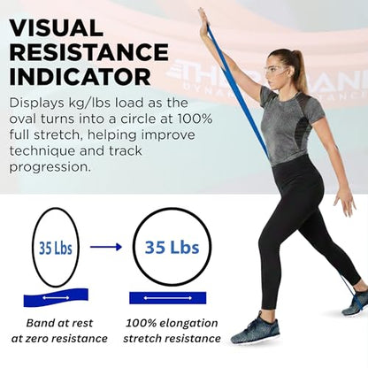 THERABAND High Resistance Band, Exercise, Workout, Physical Therapy, Blue - size: Heavy (35 lbs)