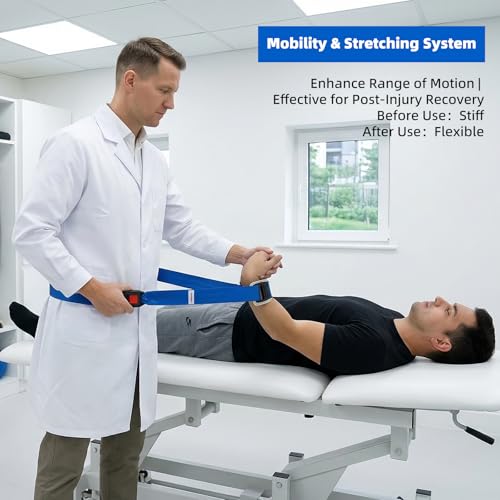 Mobilization pt Belt 2026 New with Adjustable Thick Pad - Mobilization Belt Physical Therapy, Exercise Stretch Straps for Physical Therapy Designed for Physical Therapist, Stretching - color: Blue