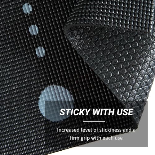Everyday Yoga Mat Premium Edition, Non-Slip, Eco-Friendly, 3-5mm Thickness - color: Alignment - Black, size: 5mm