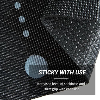 Everyday Yoga Mat Premium Edition, Non-Slip, Eco-Friendly, 3-5mm Thickness - color: Alignment - Black, size: 5mm