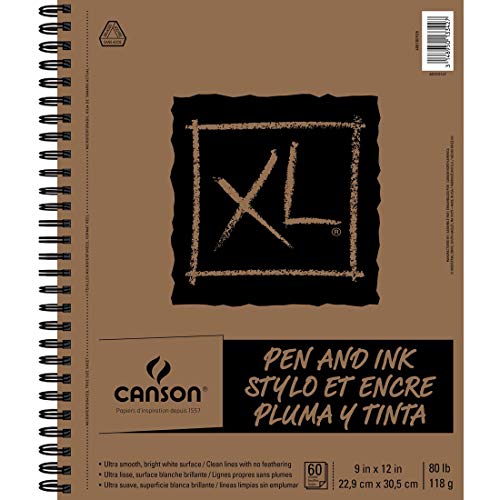 Canson C400100928 XL Series Pen & Ink White, 9-x-12-Inch - size: 9x12