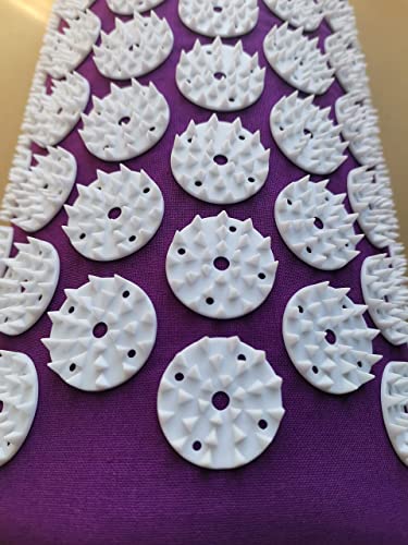 Acupressure Pillow Acupuncture Massager for Massage Neck Back Head Pain Relief, Relieves Muscle Stress Relaxation, Purple - color: Purple
