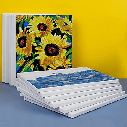 12 Pack Canvases for Painting with 11x14, Painting Canvas for Oil & Acrylic Paint. - size: 11x14in-12Pack