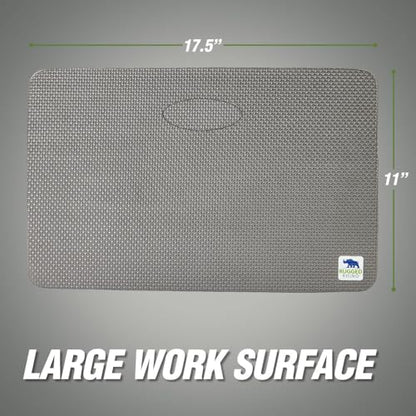 RUGGED RHINO Extra Thick Foam Kneeling Pad for Gardening 2 Pack, Slate Gray | Thick Knee Pads, Holds 300 lbs, Protect Knees from Hard Concrete Surfaces for Gardening, Yard, Gym, Mechanic - color: Slate Gray