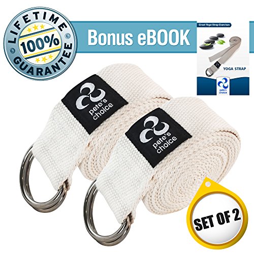 Stretching Straps and Yoga Blocks - Yoga Beginner Kit for Pilates & Gym