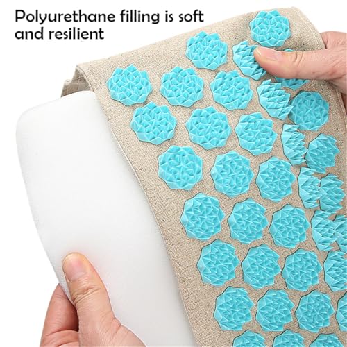 Waist Acupressure Massage Belt, Adjustable Lumbar Support Pillow Acupressure Wrap Strap Spiky Pressure Points Massage Acupuncture Mat Waist Belt for Lower Back Sciatica Pain Relief & Muscle Relaxation